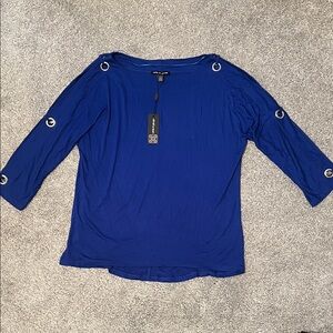 Brand new blue quarter sleeve top